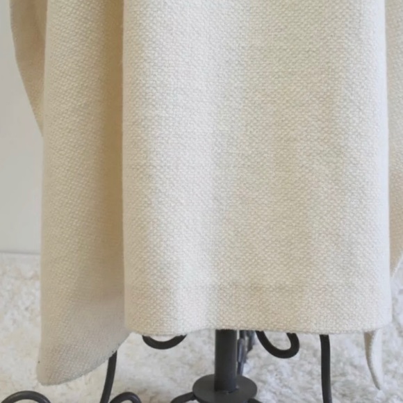 ROSETTA GETTY Cotton Wool Leather Scarf Cape Topper Coat Jacket S,M,L - Picture 11 of 13